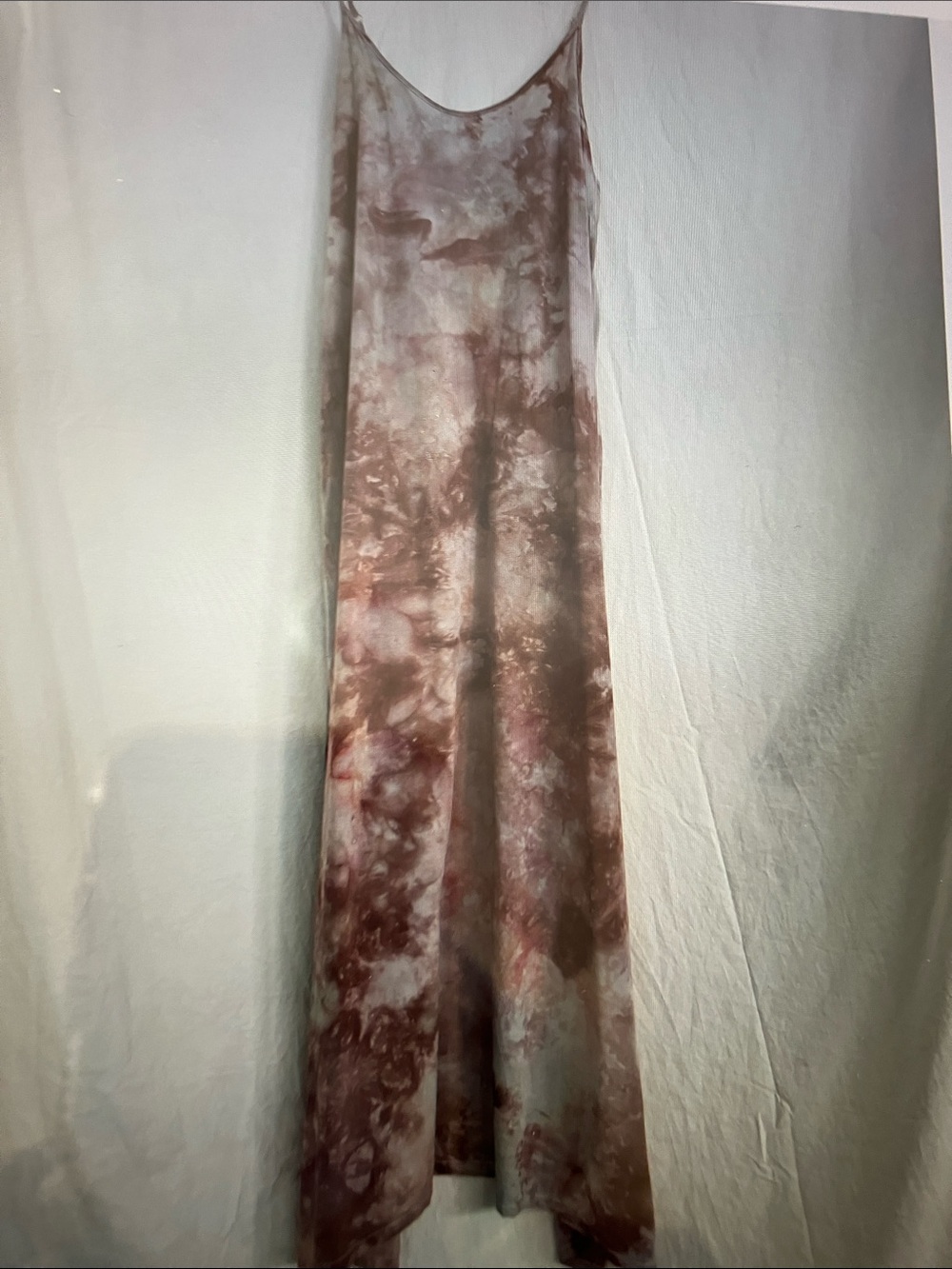 Zenana Outfitters Rose-Mauve Tie-Dye Maxi Dress